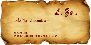 Léb Zsombor névjegykártya